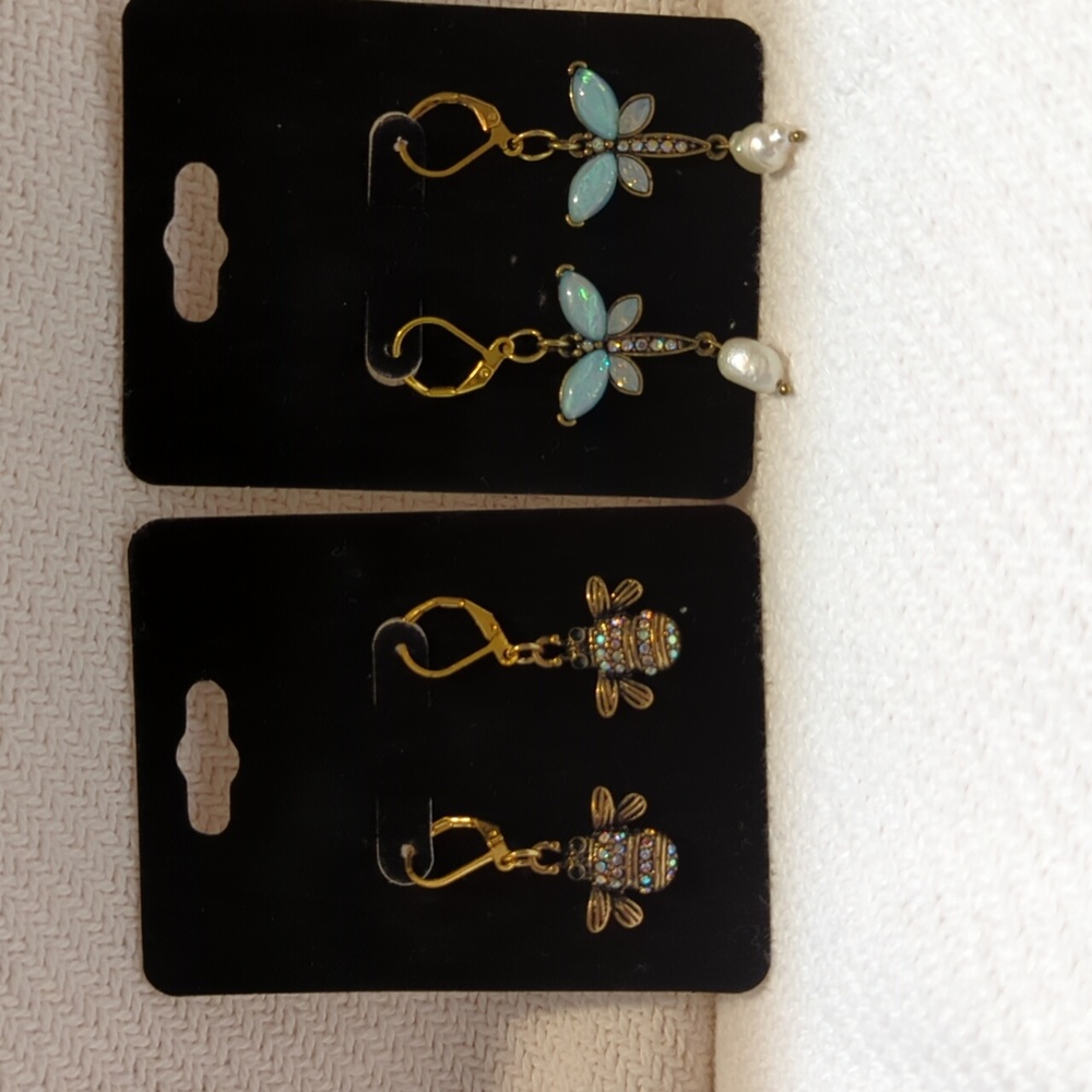 Butterfly and‎ bee earrings
